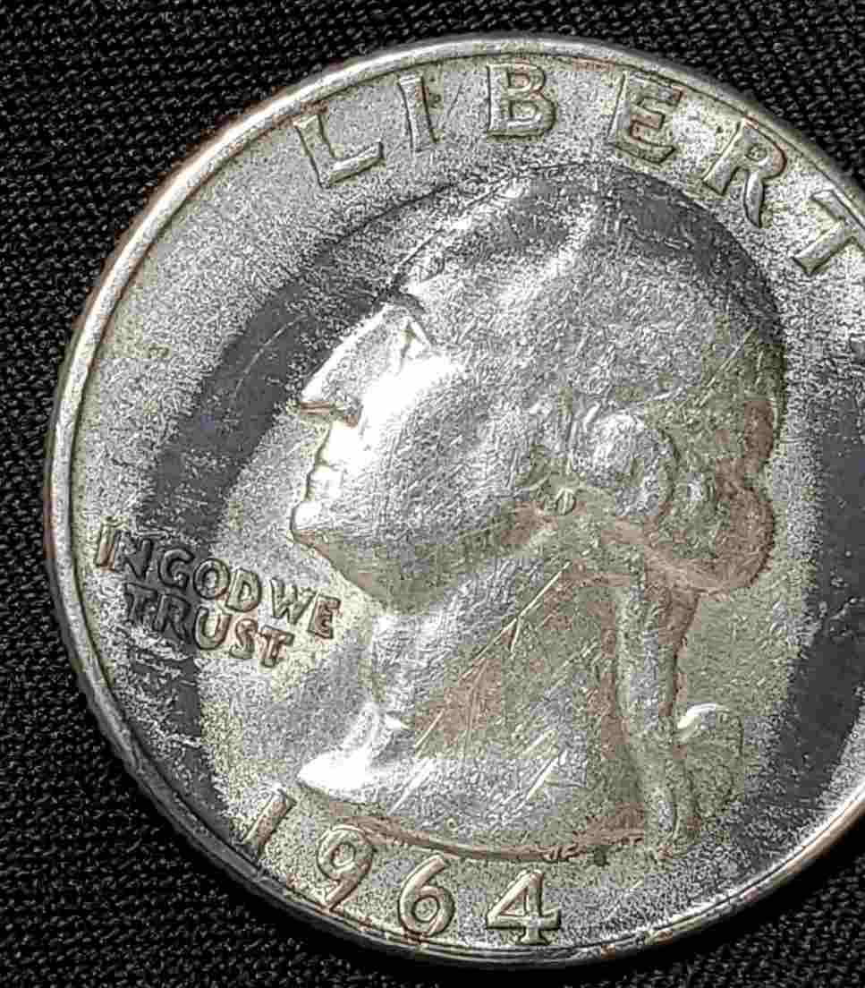1964-D-Quarter...black-Ink-With-Raised-Letters-And-Numbers.